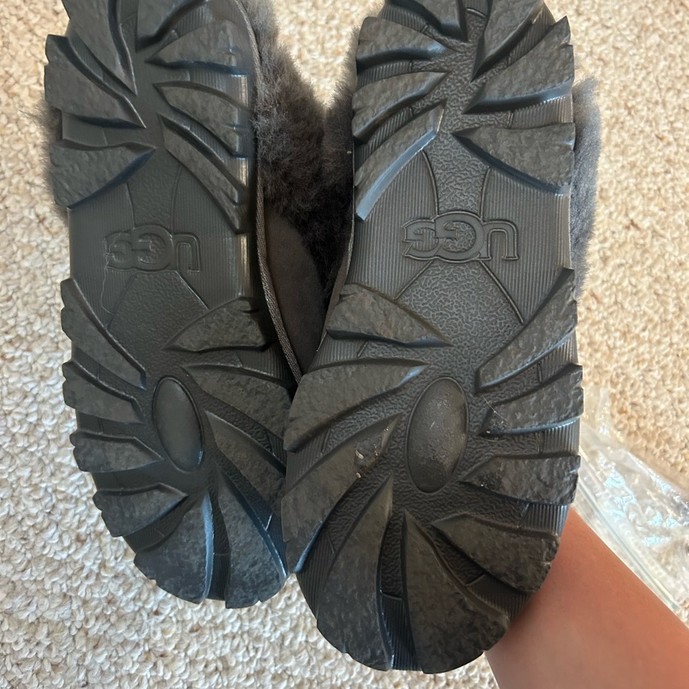 UGG Coquette Suede Signature Logo Detail Cold Weather Slippers - Picture 4 of 7